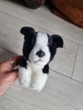 Wilberry Mini Black And White Border Collie Dog Puppy Soft Plush Toy 14cm