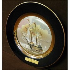 Yoshinobu Hara Chokin Art Plate "Mayflower" 