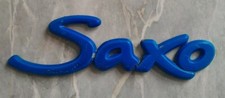 Citroen saxo blue - rear, badge