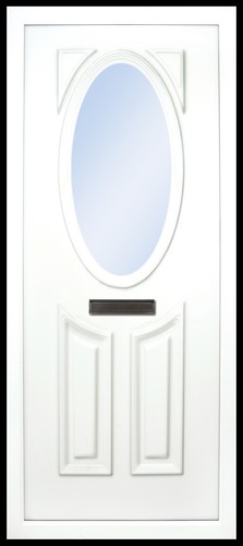 White upvc full - full, door
