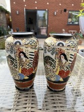 Japanese Satsuma Vases, Hand