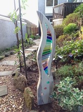 Stained Glass Garden Sculpture