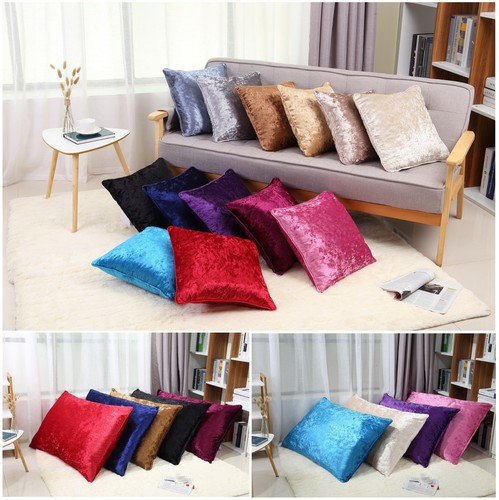 Crushed velvet cushion - velvet,
