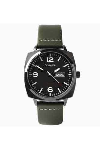 Sekonda gents green leather - green,