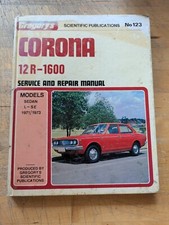 Gregory's Toyota Corona RT  With 12R 1.6 Engine (1971-1973) Workshop Manual 