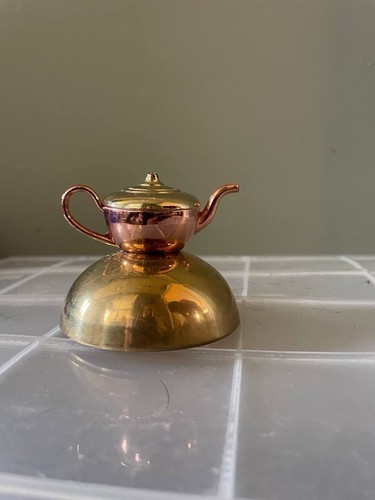 Small decorative brass kettle - small,