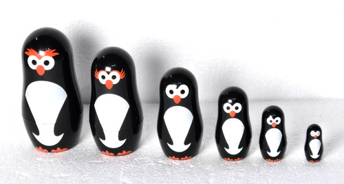 Penguin nesting toy - penguin, plastic