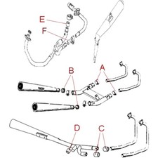 Exhaust link gasket 56mm - gasket,