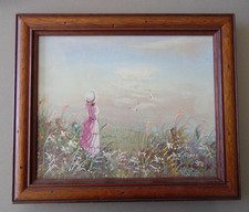 Portrait Lady Picking Flowers