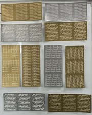 10 Sheets Of German Text Peel