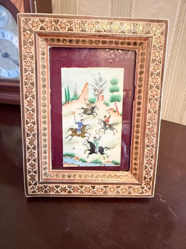 Antique framed persian hand - persian,