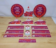 Vintage 1970s Watneys Red Ale Christmas Advertising Decorations - Man Cave / Bar