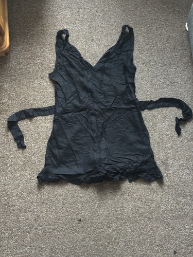 Monki black wrap tie back - tie,