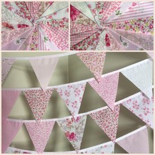 Handmade fabric bunting - handmade,