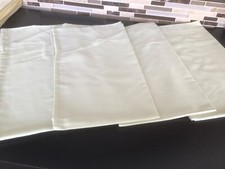 PILLOW CASES - 4 IN TOTAL - VERY PALE GREEN/MINT