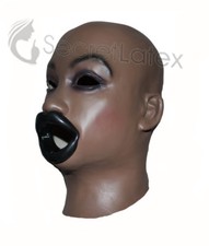 BROWN FEMALE LATEX MASK RUBBER