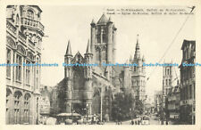 R568424 Gand Eglise St Nicolas Beffroi et eglise St Bavon Ramsa