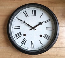 Large Vintage Style Wall Clock 45cm Diameter Roman Numerals