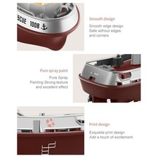 Remote Control Boat 2.4GHZ 1:32 Waterproof Mini Tugboat With Lights Rechargeable