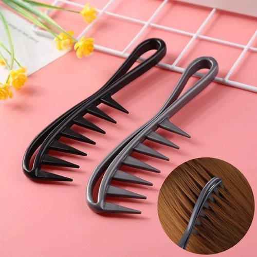 Wide tooth shark comb curly - wide,