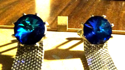 Vintage dante cufflinks blue - vintage,