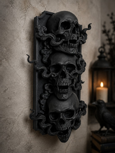 Triple skull gothic - skull,