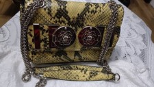 Small Black And Yellow Snake Print Guess Ladies Handbag