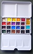 Professional Watercolour Paints In Metal Palette 23 Colours