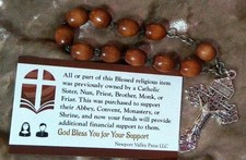 Rosary chaplet big wood beads - chaplet,