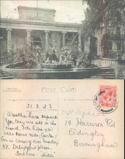 Fountain on Promenade Cheltenham Valentine's Series 1923 postmark Cities Towns