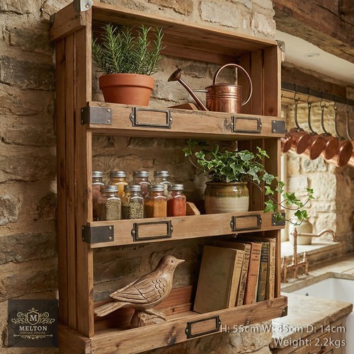 Wooden rustic wall storage - wooden,