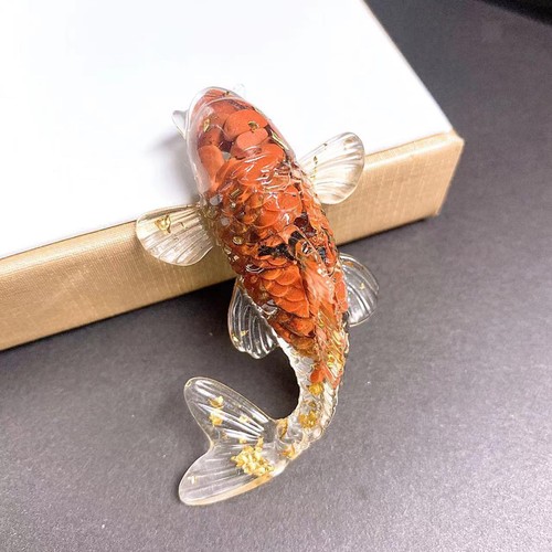 6cm glass carp - carp, figurine