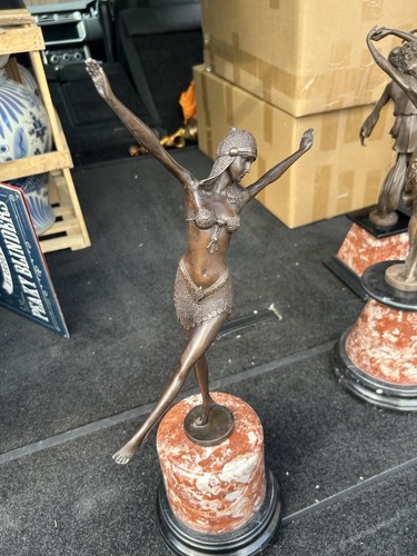 Art deco bronze lady dancer - bronze,