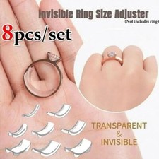 8Pcs Adjustment Cushion Ring Resizer Fixed Tightener Jewelry Guard Spacer Tool