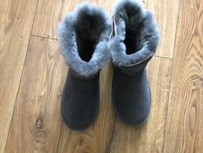 Bonova Grey Sheepskin Boots