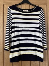 M&S Per una Navy blue yellow &