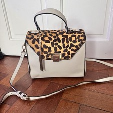 Dune Ladies White Leopard Calf