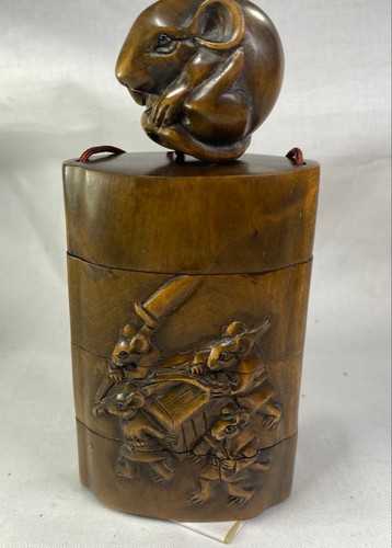 Japanese inro box - box, netsuke