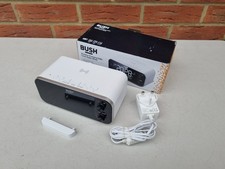 Bush Wireless Charging DAB+ Clock Radio NE-2019 White with PSU & Stand – Tested
