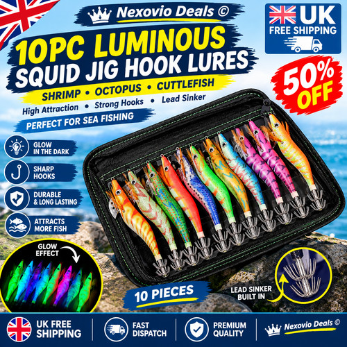 10pc luminous squid - luminous, hook