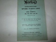 Norton 1960 Spare Parts List