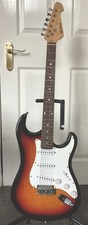 Rockburn Strat Electric Guitar - Serviced & Restrung - Ideal Beginner -Sunburst