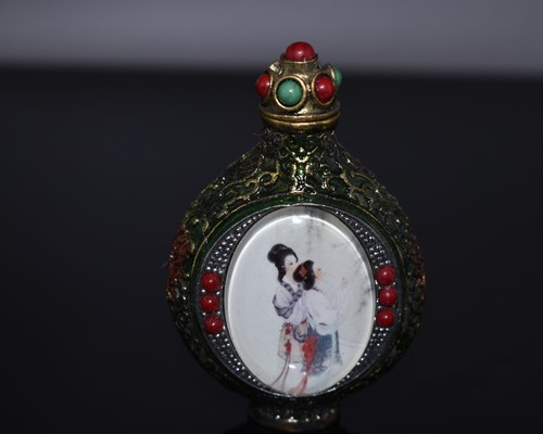 Handmade painted bottle - 3.2”handmade,