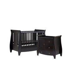 Tutti Bambini 2 Piece Lucas Sleigh Room Set-Espresso - Large (Cotbed + Changer)