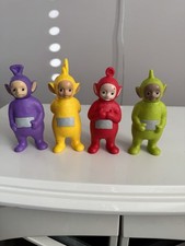 4 x Teletubbies Plastic Figures Toy Bundle Tinky Winky Dipsy Lala Po Full Set