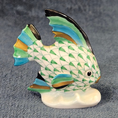 Herend green fishnet angel - fishnet,