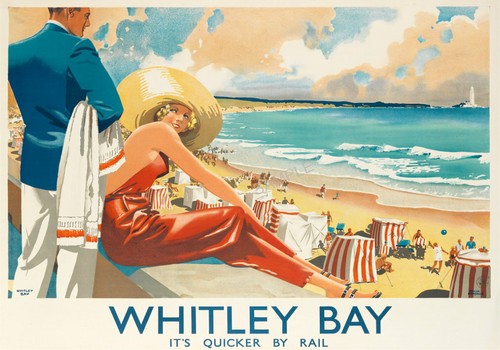 Vintage railway poster - vintage,