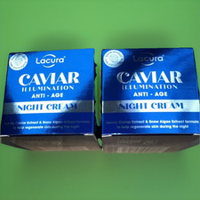 2 X LACURA CAVIAR ILLUMINATION ANTI AGE NIGHT CREAM 50 ML NEW