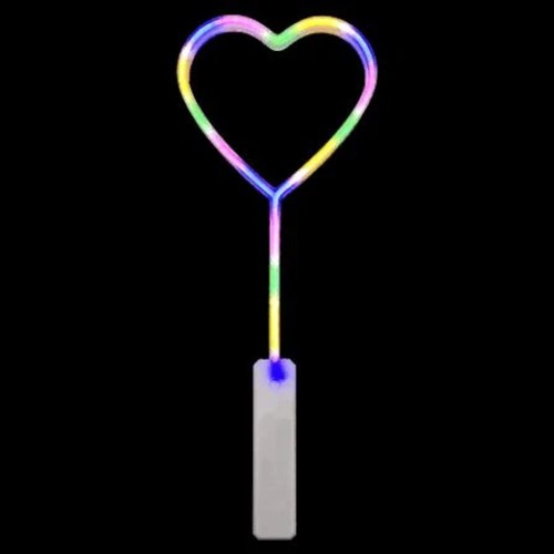 Rainbow heart neon flash - neon, stick