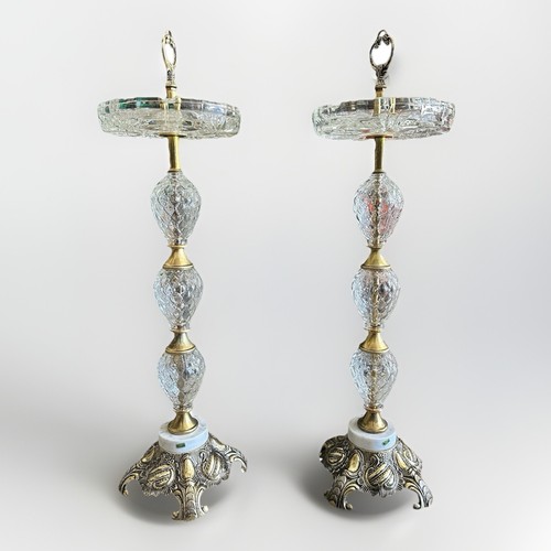 Vintage pair crystal glass - pair,